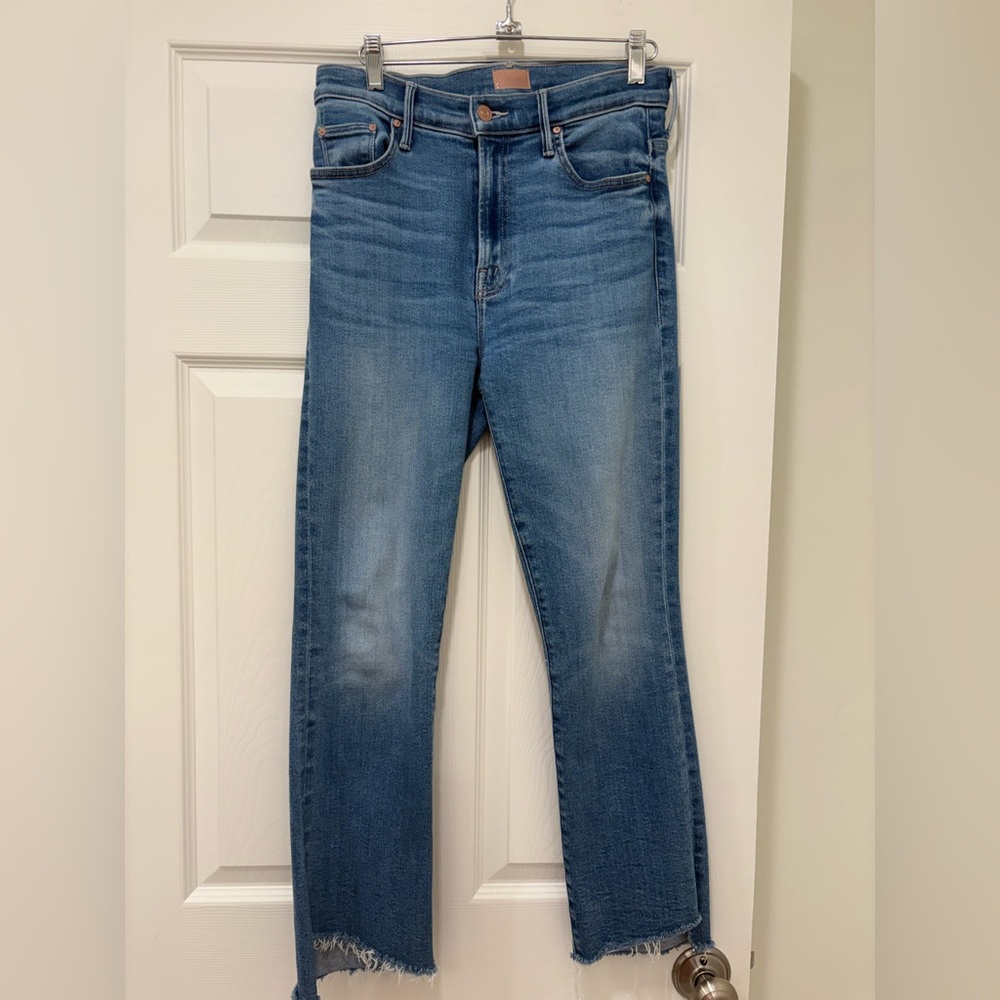 MOTHER Cropped Blue Women's Jeans